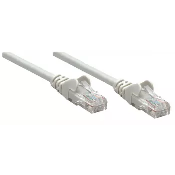 Cable de red patch Intellinet, Cat6, 1,5 m, gris, cobre, S/FTP, LSOH/LSZH, PVC, RJ45, contactos bañados en oro, conector sin lengüeta, funda antirrotura, garantía de por vida