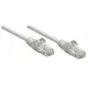 Cable de red patch Intellinet, Cat6A, 0,25 m, gris, cobre, S/FTP, LSOH/LSZH, PVC, RJ45, contactos bañados en oro, sin lengüeta, protección de funda, garantía de por vida