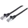 Cable de red patch Intellinet, Cat6A, 3 m, negro, cobre, S/FTP, LSOH / LSZH, PVC, RJ45, contactos bañados en oro, protección antirrotura, alivio de tracción, garantía de por vida