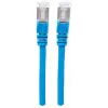 Cable de red patch Intellinet, cable Cat7/conector Cat6A, 0,5 m, azul, cobre, S/FTP, LSOH/LSZH, PVC, RJ45, contactos bañados en oro, sin lengüeta, protegido, garantía de por vida