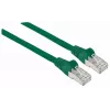 Cable de red patch Intellinet, cable Cat7/conector Cat6A, 3 m, verde, cobre, S/FTP, LSOH/LSZH, PVC, RJ45, contactos con baño de oro, sin lengüeta, con protección antirrotura, garantía de por vida