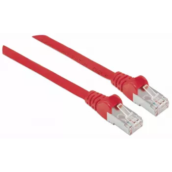 Cable de red patch Intellinet, cable Cat7/conector Cat6A, 3 m, rojo, cobre, S/FTP, LSOH/LSZH, PVC, RJ45, contactos bañados en oro, sin lengüeta, con protección antirrotura, garantía de por vida