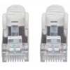 Cable de red patch Intellinet, cable Cat7/conector Cat6A, 5 m, gris, cobre, S/FTP, LSOH/LSZH, PVC, RJ45, contactos bañados en oro, sin lengüeta, con protección antirrotura, garantía de por vida