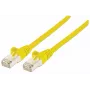 Cable de red patch Intellinet, cable Cat7/conector Cat6A, 5 m, amarillo, cobre, S/FTP, LSOH/LSZH, PVC, RJ45, contactos bañados en oro, sin lengüeta, con funda antirrotura, garantía de por vida