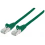 Cable de red patch Intellinet, Cat6A, 1 m, verde, cobre, S/FTP, LSOH/LSZH, PVC, RJ45, contactos bañados en oro, protección de lengüeta, terminal de cable, garantía de por vida