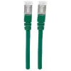 Cable de red patch Intellinet, Cat6A, 1 m, verde, cobre, S/FTP, LSOH/LSZH, PVC, RJ45, contactos bañados en oro, protección de lengüeta, terminal de cable, garantía de por vida