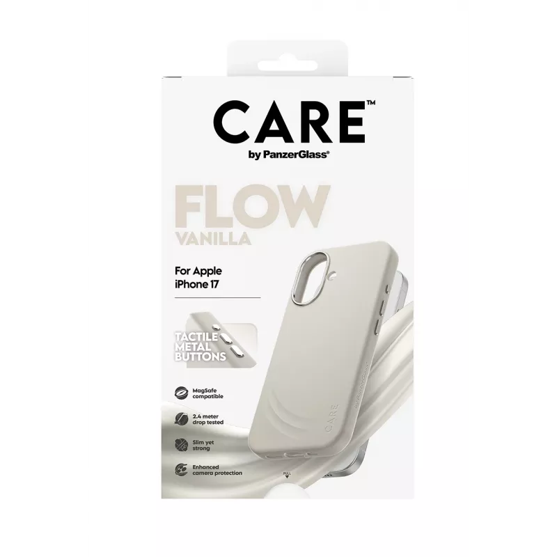 Funda PanzerGlass CARE by ® Feature FLOW Case Vanilla con MagSafe iPhone 17