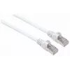 Cable de red patch Intellinet, cable Cat7/conector Cat6A, 0,5 m, blanco, cobre, S/FTP, LSOH/LSZH, PVC, RJ45, contactos bañados en oro, sin lengüeta, con funda antipinzamiento, garantía de por vida