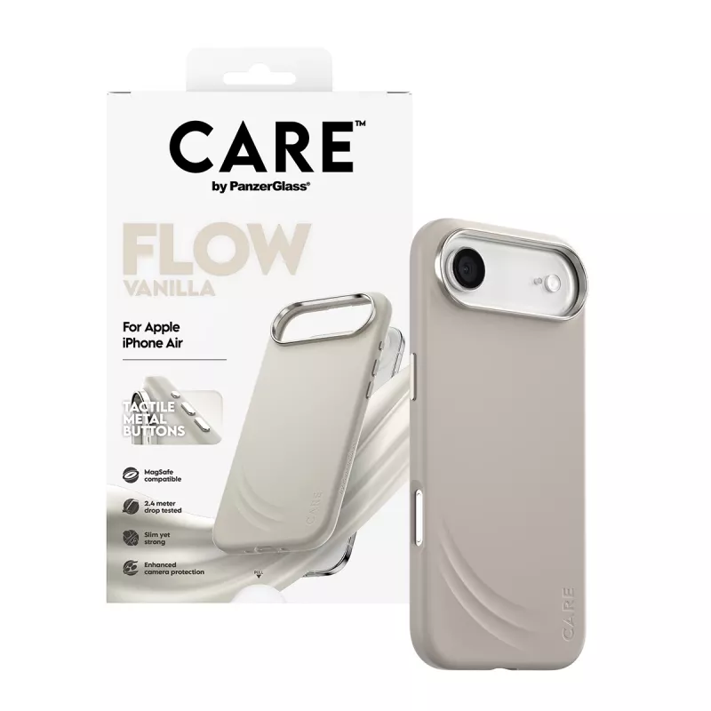 Funda PanzerGlass CARE by Feature FLOW Case Vanilla con MagSafe iPhone Air