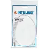 Cable de red patch Intellinet, Cat6, 0,5 m, blanco, cobre, S/FTP, LSOH / LSZH, PVC, RJ45, contactos bañados en oro, protección de lengüeta, funda antipinzamiento, garantía de por vida