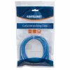 Cable de red patch Intellinet, Cat6, 1 m, azul, CCA, U/UTP, PVC, RJ45, contactos bañados en oro, protección de lengüeta, antipinzamiento moldeado, garantía de por vida