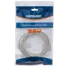 Cable de red patch Intellinet, Cat6, 7,5 m, gris, CCA, U/UTP, PVC, RJ45, contactos bañados en oro, antipinzamiento sin lengüeta, garantía de por vida