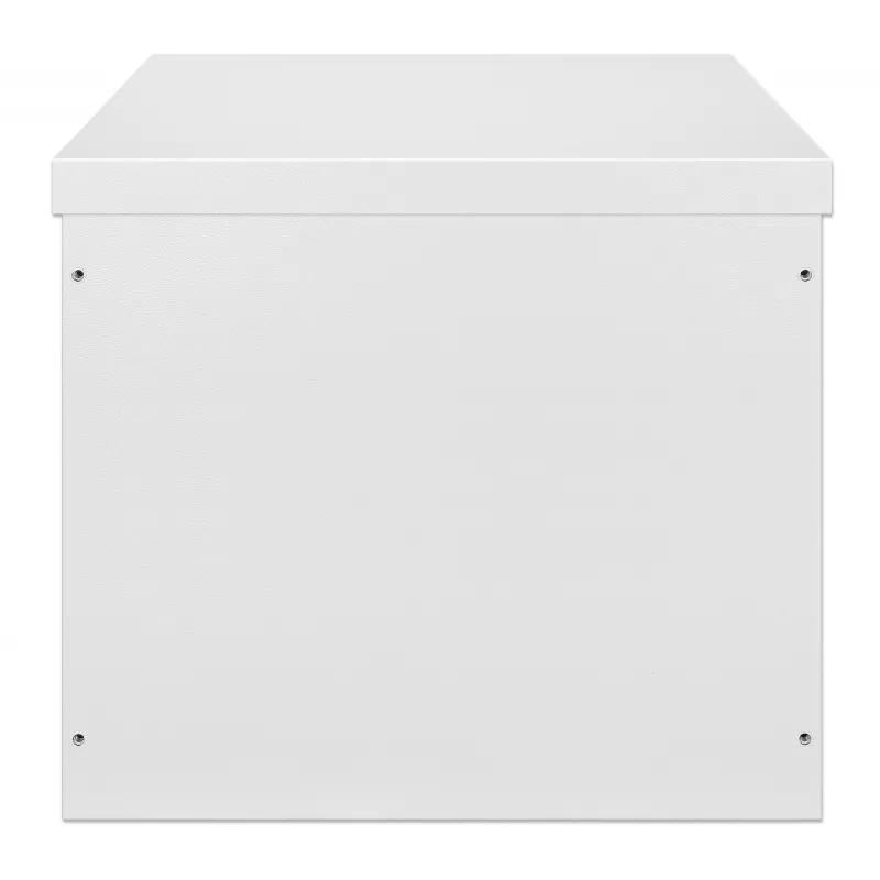 Intellinet 716109 armario mural industrial IP55 de 19 pulgadas con ventiladores integrados, 12U, 600 mm de profundidad, unidad de ventilación de dos ventiladores en el techo, resistente al polvo y al agua, montado, máx. 100 kg, con cerradura, gris claro R