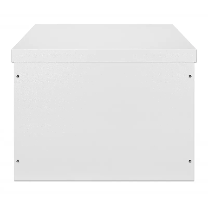 Intellinet 716093 armario mural industrial IP55 de 19 pulgadas con ventiladores integrados, 9U, 600 mm de profundidad, unidad de ventilación de dos ventiladores en el techo, resistente al polvo y al agua, montado, máx. 100 kg, con cerradura, gris claro RA