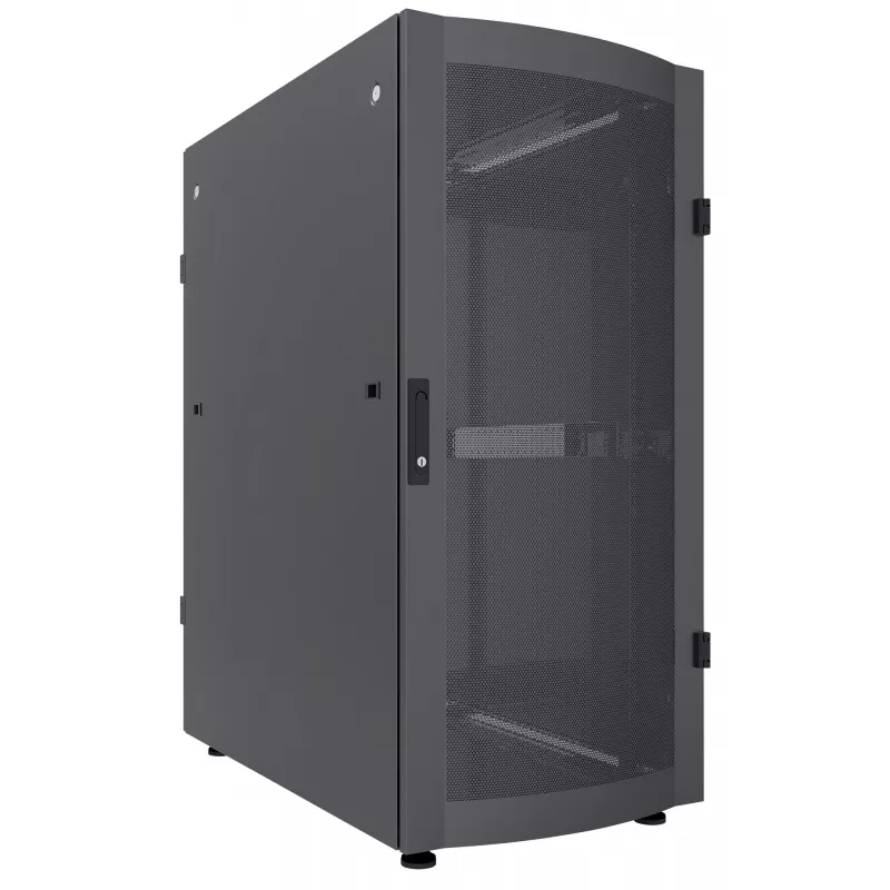 Intellinet 713696 armario para servidores de 19 pulgadas, de suelo, 36U, 600x1200 mm (An x Pr), altura 1728 mm, hasta 1500 kg, con cerradura, patas ajustables, IP20, flatpack, negro RAL 9005