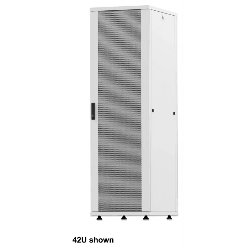 Intellinet 715478 Basic armario de red de 19 pulgadas, de suelo, 42U, 600x1000 mm (An x Pr), altura 2033 mm, hasta 600 kg, con cerradura, patas ajustables, flatpack, gris RAL 7035