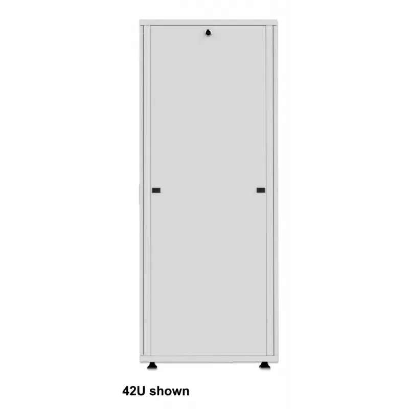 Intellinet 715478 Basic armario de red de 19 pulgadas, de suelo, 42U, 600x1000 mm (An x Pr), altura 2033 mm, hasta 600 kg, con cerradura, patas ajustables, flatpack, gris RAL 7035