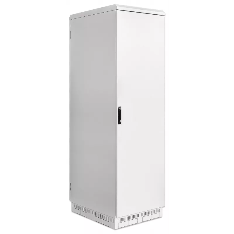 Intellinet 716147 IP55 armario de red de 19 pulgadas, 42U, 800 mm (31,5 pulgadas) de profundidad, hasta 1000 kg, con cerradura, gris