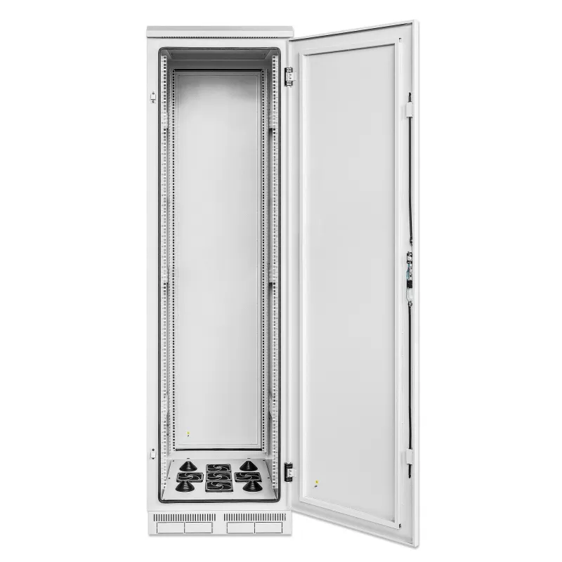 Intellinet 716147 IP55 armario de red de 19 pulgadas, 42U, 800 mm (31,5 pulgadas) de profundidad, hasta 1000 kg, con cerradura, gris