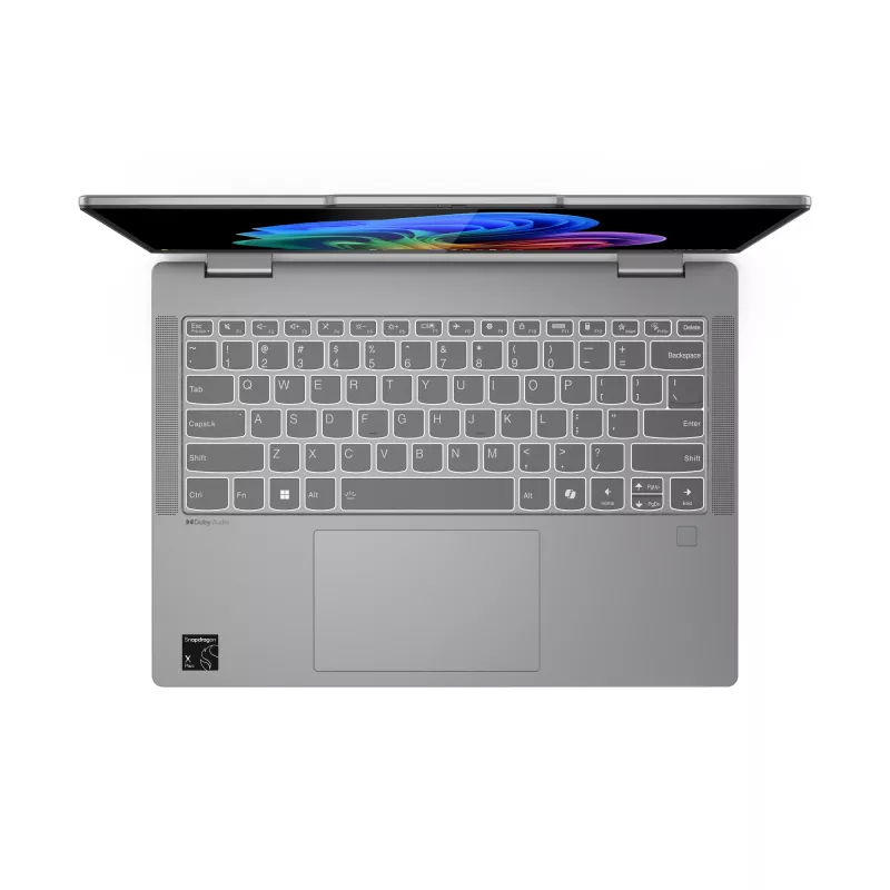 Lenovo IdeaPad 5 2-in-1 14Q8X9 Copilot+ PC Snapdragon X1-26-100 Híbrido (2 en 1) 35,6 cm (14 inch) táctil WUXGA 16 GB LPDDR5x-SDRAM 1 TB SSD Wi-Fi 7 (802.11be) Windows 11 Home alemán gris
