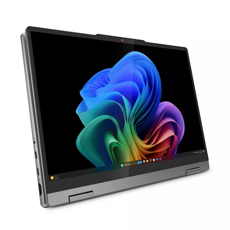 Lenovo IdeaPad 5 2-in-1 14Q8X9 Copilot+ PC Snapdragon X1-26-100 Híbrido (2 en 1) 35,6 cm (14 inch) táctil WUXGA 16 GB LPDDR5x-SDRAM 1 TB SSD Wi-Fi 7 (802.11be) Windows 11 Home alemán gris