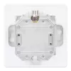 Toma de pared Intellinet RJ45 blindada Cat6a 10G de 2 puertos para empotrar con marco embellecedor, STP, blanco señal RAL9003