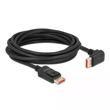 Cable DisplayPort DeLOCK 87057 8K 60Hz 5m Conector macho a conector macho 90° en ángulo