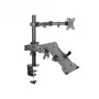Equip Soporte de mesa con doble brazo articulado para monitor y portátil de 13 a 32 pulgadas