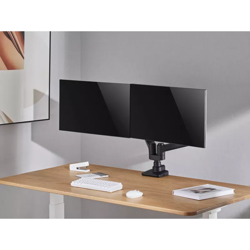 Equip Soporte de mesa para doble monitor Heavy-Duty de 17-35 pulgadas, Negro