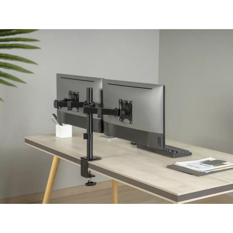 Equip Soporte de mesa con doble brazo articulado para monitor de 17 a 32 pulgadas