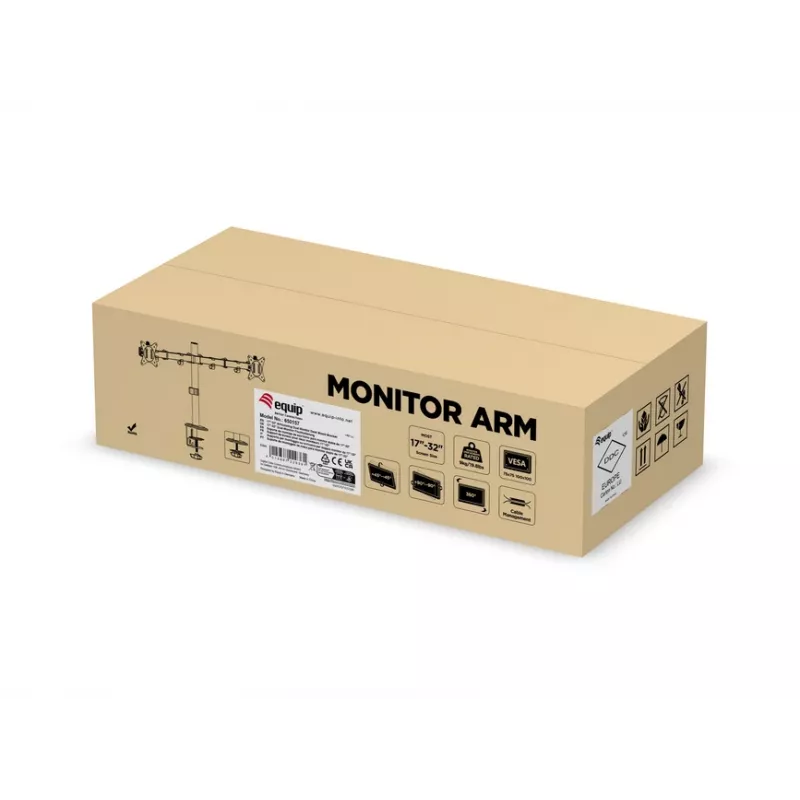 Equip Soporte de mesa con doble brazo articulado para monitor de 17 a 32 pulgadas