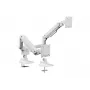 Equip Soporte de mesa para doble monitor de alta capacidad de 17 a 35 pulgadas, Blanco