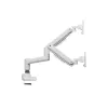 Equip Soporte de mesa para doble monitor de alta capacidad de 17 a 35 pulgadas, Blanco
