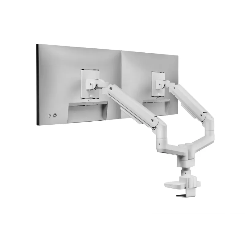 Equip Soporte de mesa para doble monitor de alta capacidad de 17 a 35 pulgadas, Blanco