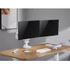 Equip Soporte de mesa para doble monitor de alta capacidad de 17 a 35 pulgadas, Blanco