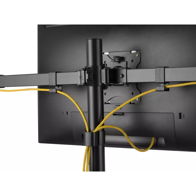 Equip Soporte de mesa con brazo articulado para triple monitor de 17 a 32 pulgadas Abrazadera/Pasacables de mesa 21 kg