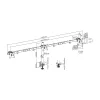 Equip Soporte de mesa con brazo articulado para triple monitor de 17 a 32 pulgadas Abrazadera/Pasacables de mesa 21 kg