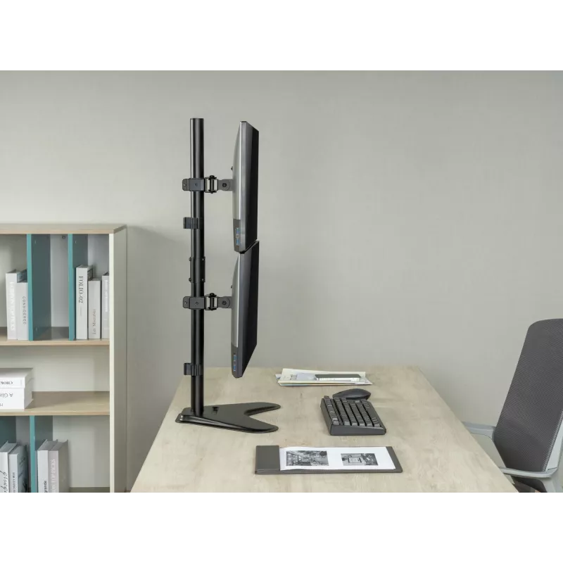 Equip Soporte de mesa para doble monitor vertical de 17 a 32 pulgadas