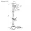 Equip Soporte de mesa para doble monitor vertical de 17 a 32 pulgadas
