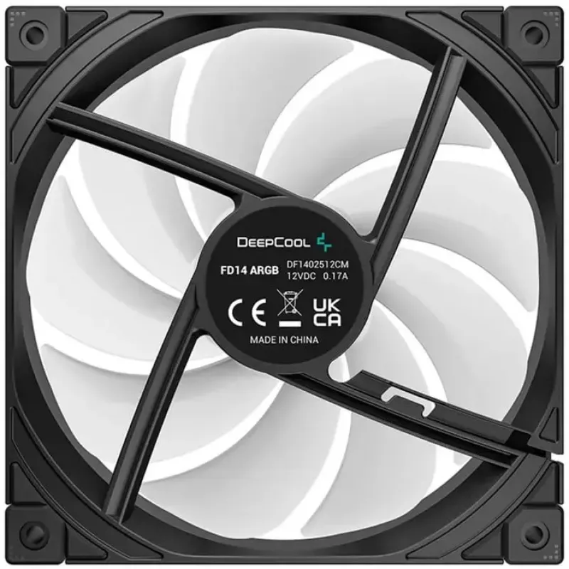 Ventilador de carcasa DeepCool FD14 ARGB 140mm Negro 140x140x25