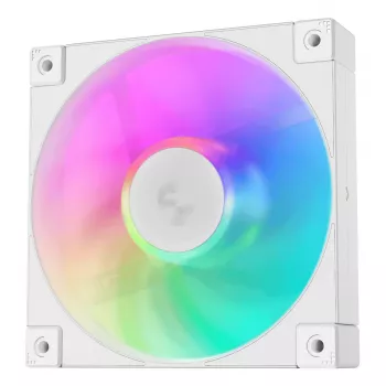 Ventilador de carcasa para PC DeepCool FD12 ARGB de 12 cm, blanco, 400–2050 RPM, rodamiento hidráulico