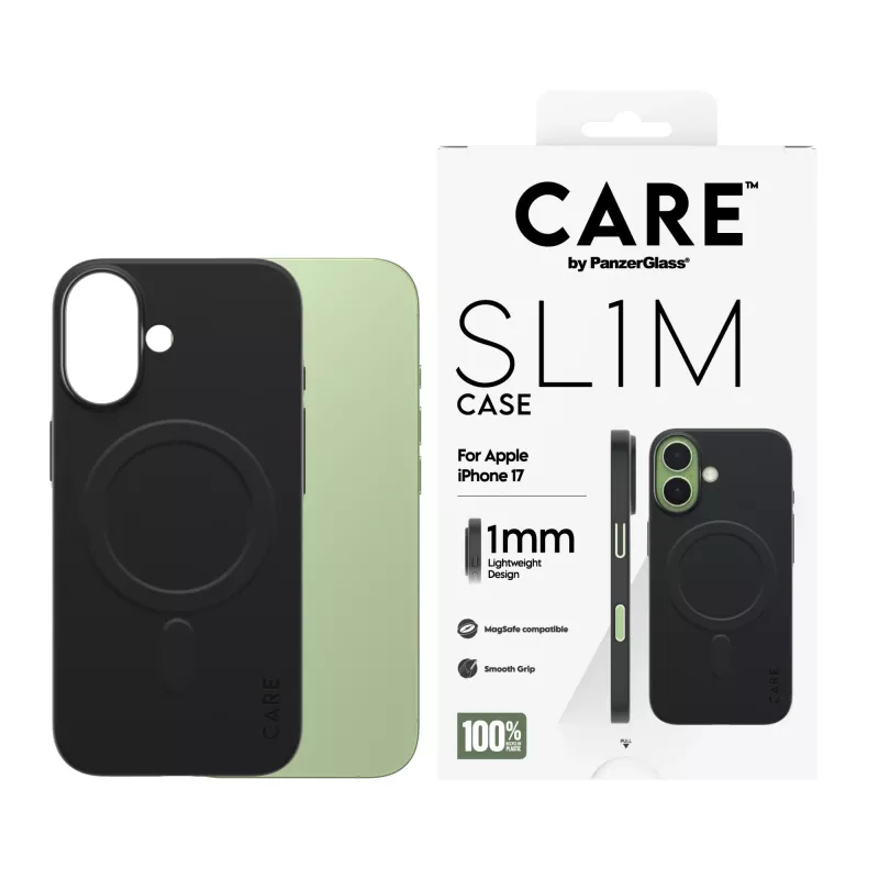 Funda protectora PanzerGlass SL1M con MagSafe para iPhone 17, negro