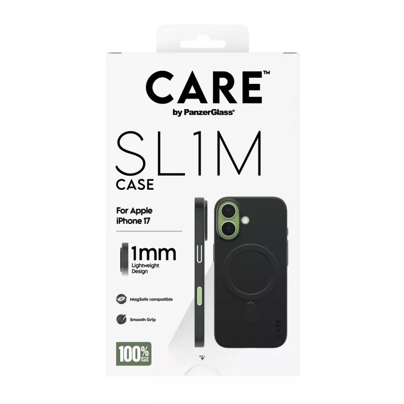 Funda protectora PanzerGlass SL1M con MagSafe para iPhone 17, negro