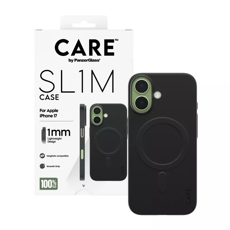Funda protectora PanzerGlass SL1M con MagSafe para iPhone 17, negro