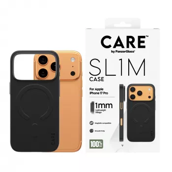 Funda protectora PanzerGlass CARE™ SL1M con MagSafe para iPhone 17 Pro – negro