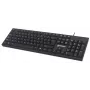 Teclado Manhattan USB con cable, negro, teclas de tamaño completo, cable 1,5 m, conector USB-A, Plug and Play, tres años de garantía