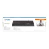 Teclado Manhattan USB con cable, negro, teclas de tamaño completo, cable 1,5 m, conector USB-A, Plug and Play, tres años de garantía