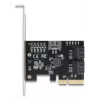 Adaptador SATA interno DELOCK 90890 — PCIe a 5× SATA (JMicron JMB585), low-profile, negro