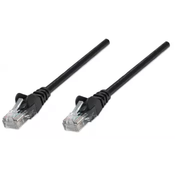 Intellinet cable de red patch, Cat6A, 0,25 m, negro, cobre, S/FTP, LSOH/LSZH, PVC, RJ45, contactos dorados, protección de lengüeta, con funda, garantía de por vida