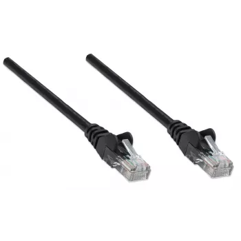 Intellinet cable de red patch, Cat6A, 0,25 m, negro, cobre, S/FTP, LSOH/LSZH, PVC, RJ45, contactos dorados, protección de lengüeta, con funda, garantía de por vida